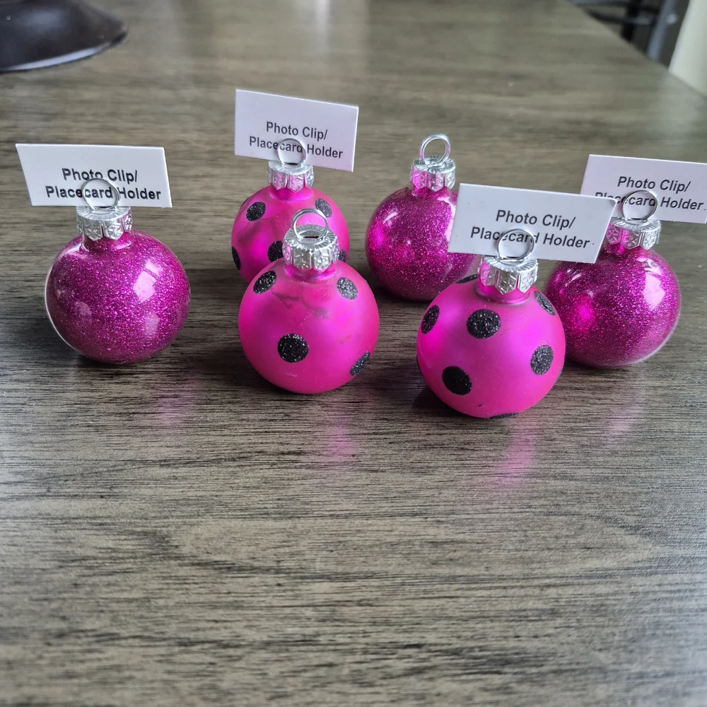 Stanley Pink and Black Polka Dot Ornaments